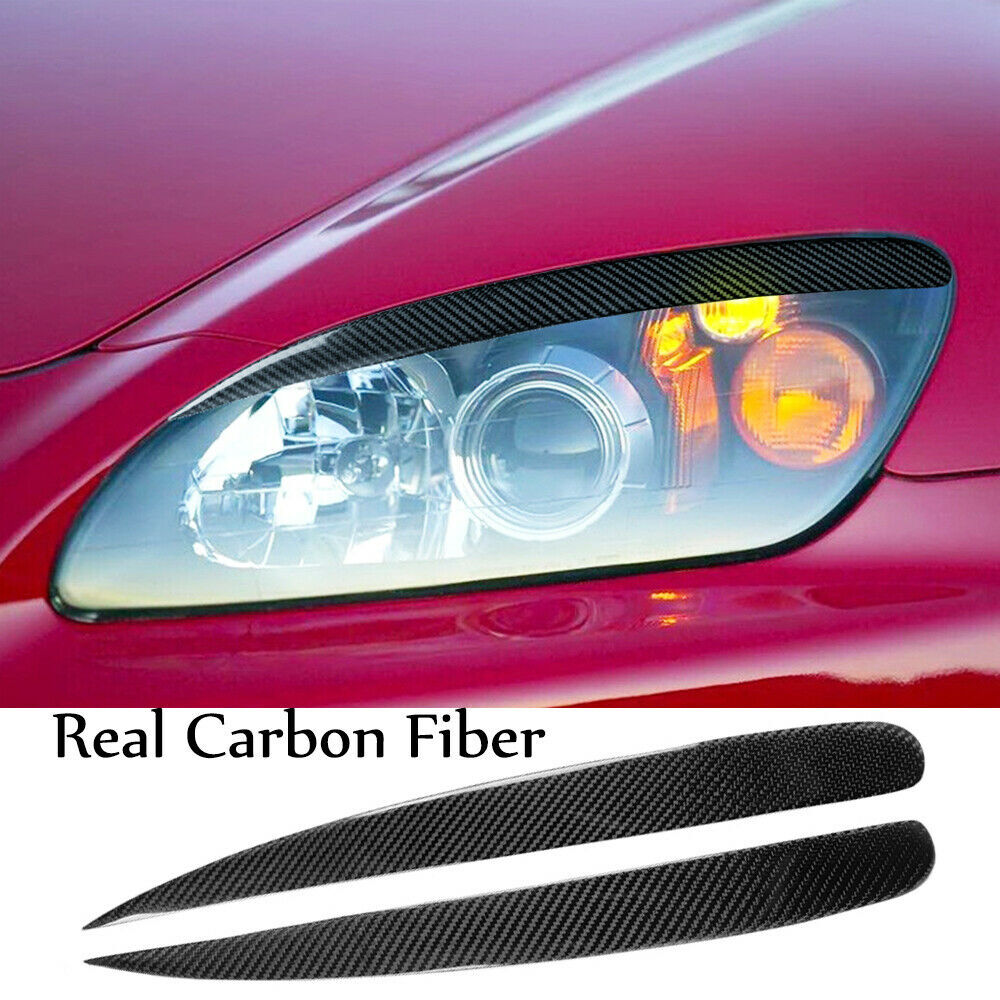 Carbon fiber light Eyelid Eyebrow Cover Trim For Honda S2000 AP1 AP2 SPORT 00-09