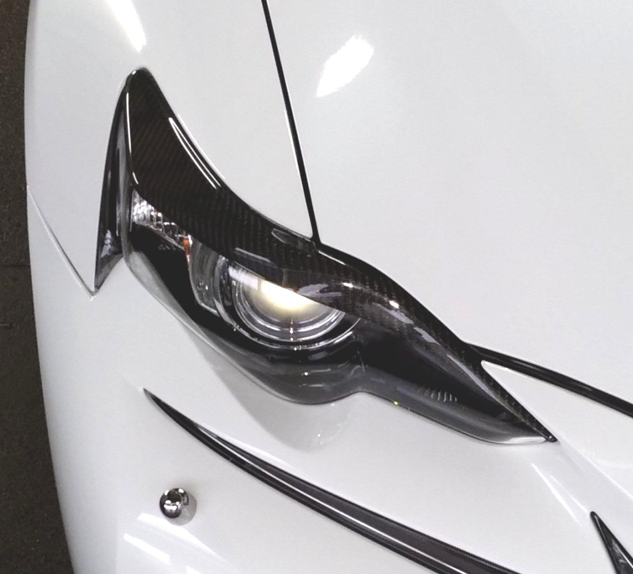 Carbon Eyebrow Eyelid Headlight Cover For Lexus IS200t IS250 IS300 IS350 2013-16