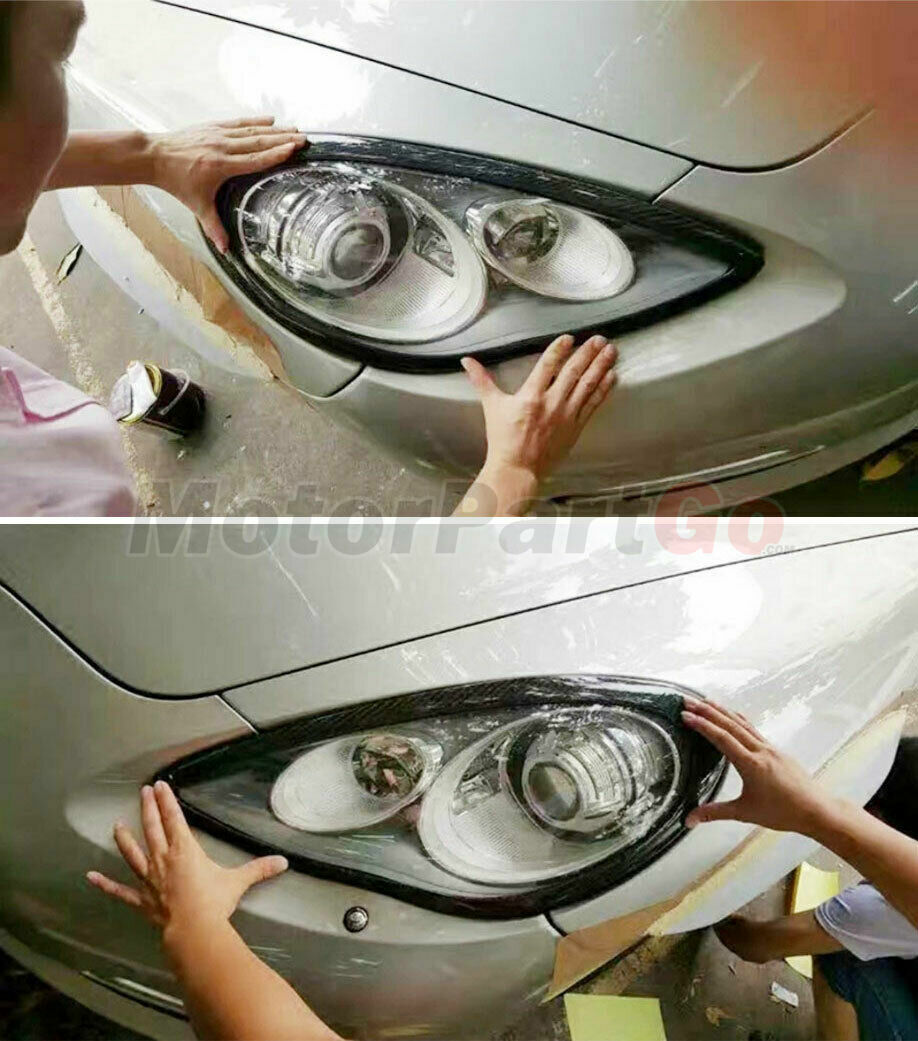 Carbon Fiber Eyebrows Eyelids Headlight Covers for Porsche Panamera 970 2009-13
