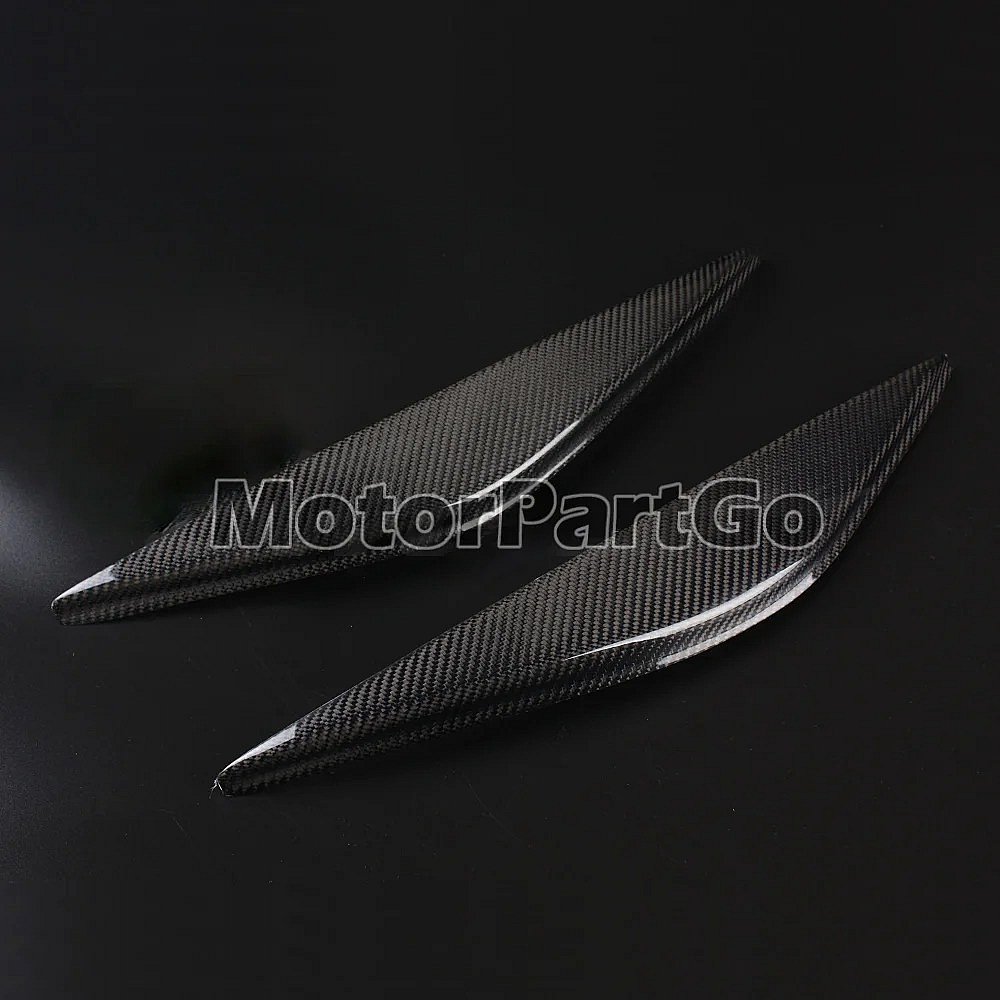 Real Carbon Fiber Head light Eyelid Eyebrow Cover Trim 1pair for Ford Fiesta 2002-2008