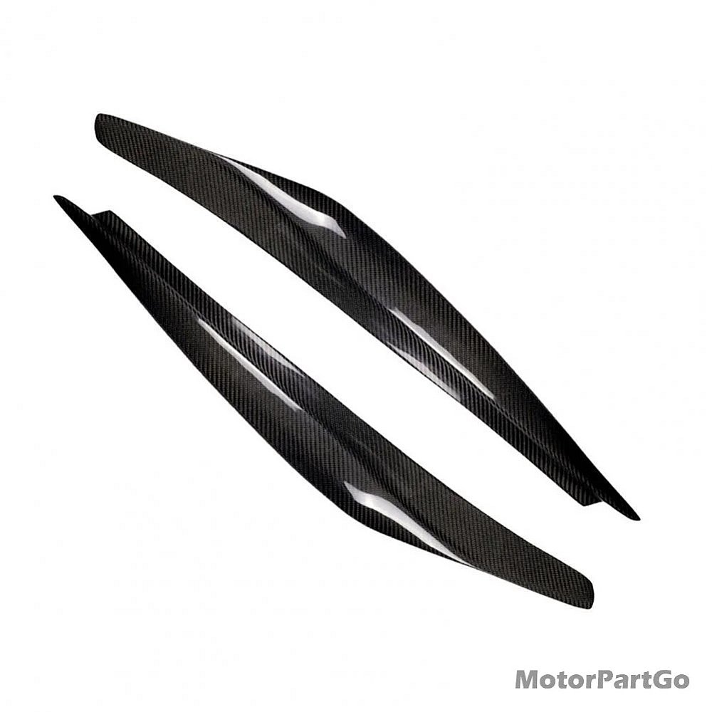 Real Carbon Fiber Head light Eyelid Eyebrow Cover Trim 1pair for  Ford Fiesta 2013-2016