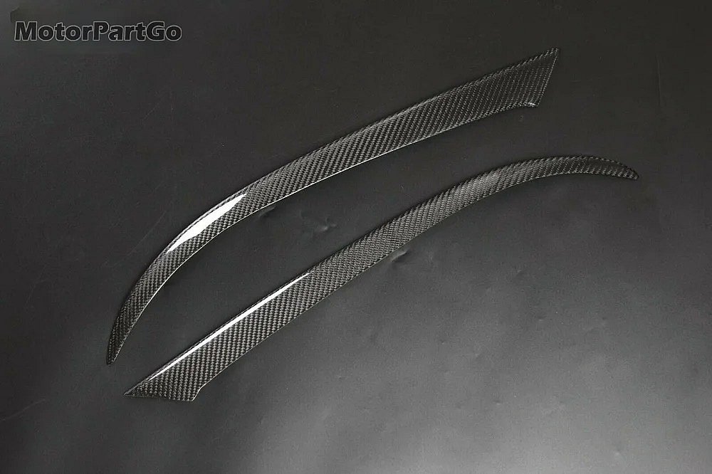 Real Carbon Fiber Head light Eyelid Eyebrow Cover Trim 1pair for Ford Focus 2005 - 2008