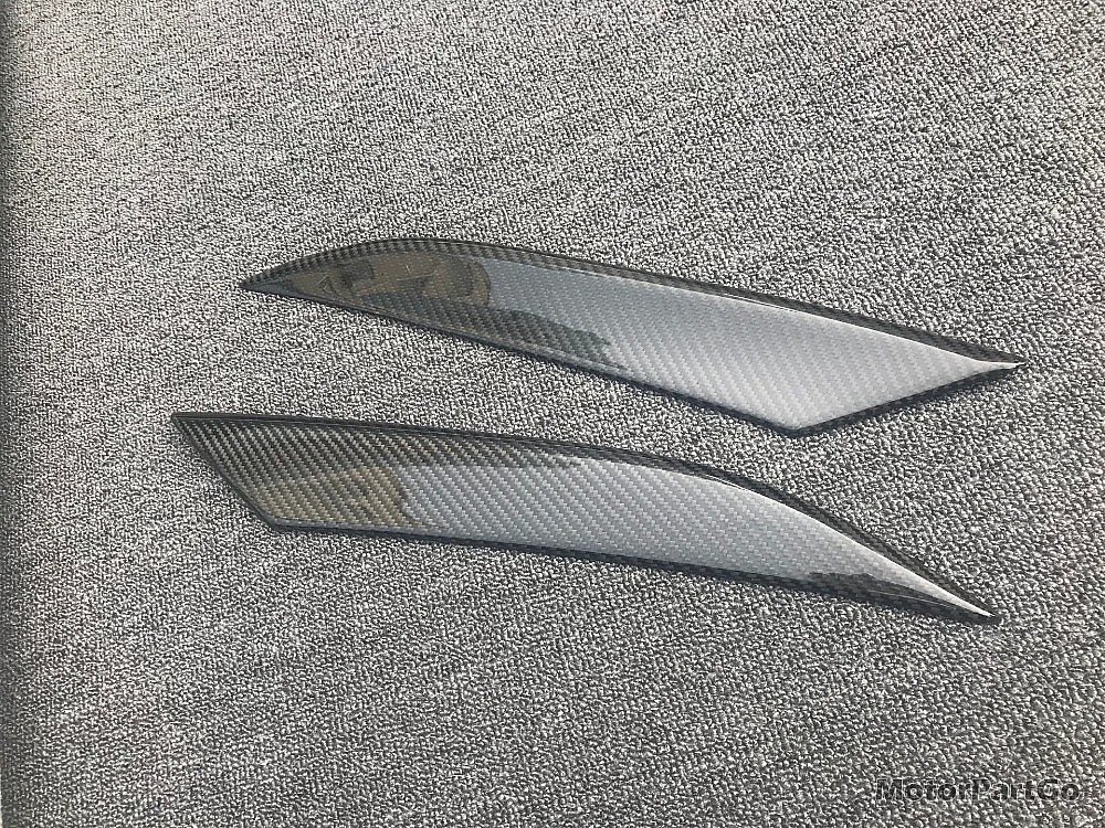 Real Carbon Fiber Head light Eyelid Eyebrow Cover Trim 1pair for Honda VEZEL HRV   2019