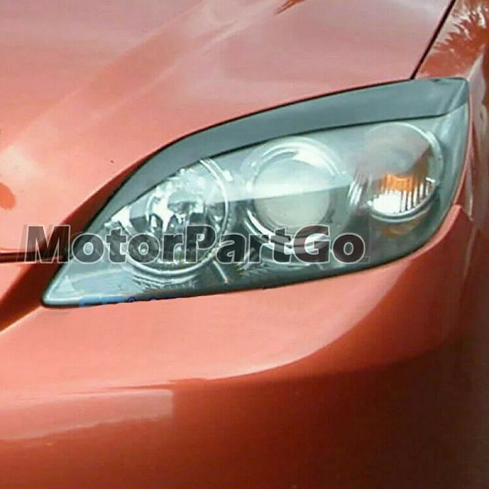 Real Carbon Fiber Head light Eyelid Eyebrow Cover Trim 1pair for Mazda 3  2010-2013 T192