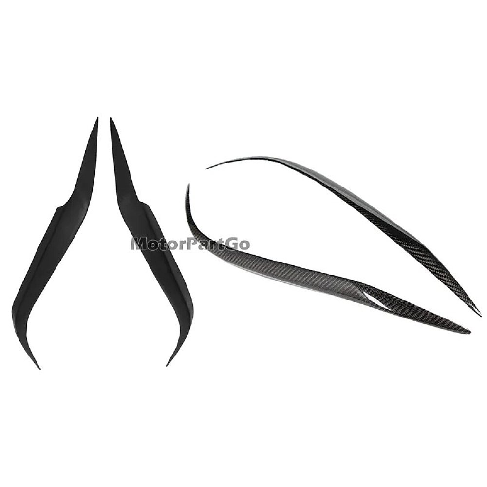 Real Carbon Fiber Head light Eyelid Eyebrow Cover Trim 1pair for  MAZDA 3 SEDAN 2004-2009 T195