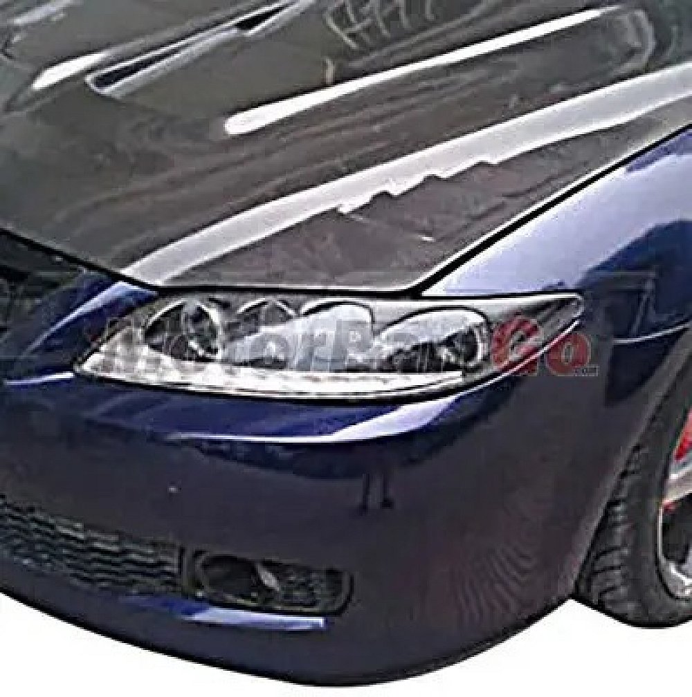 Real Carbon Fiber Head light Eyelid Eyebrow Cover Trim 1pair for Mazda 6  M6 sport  2003-2008 T198