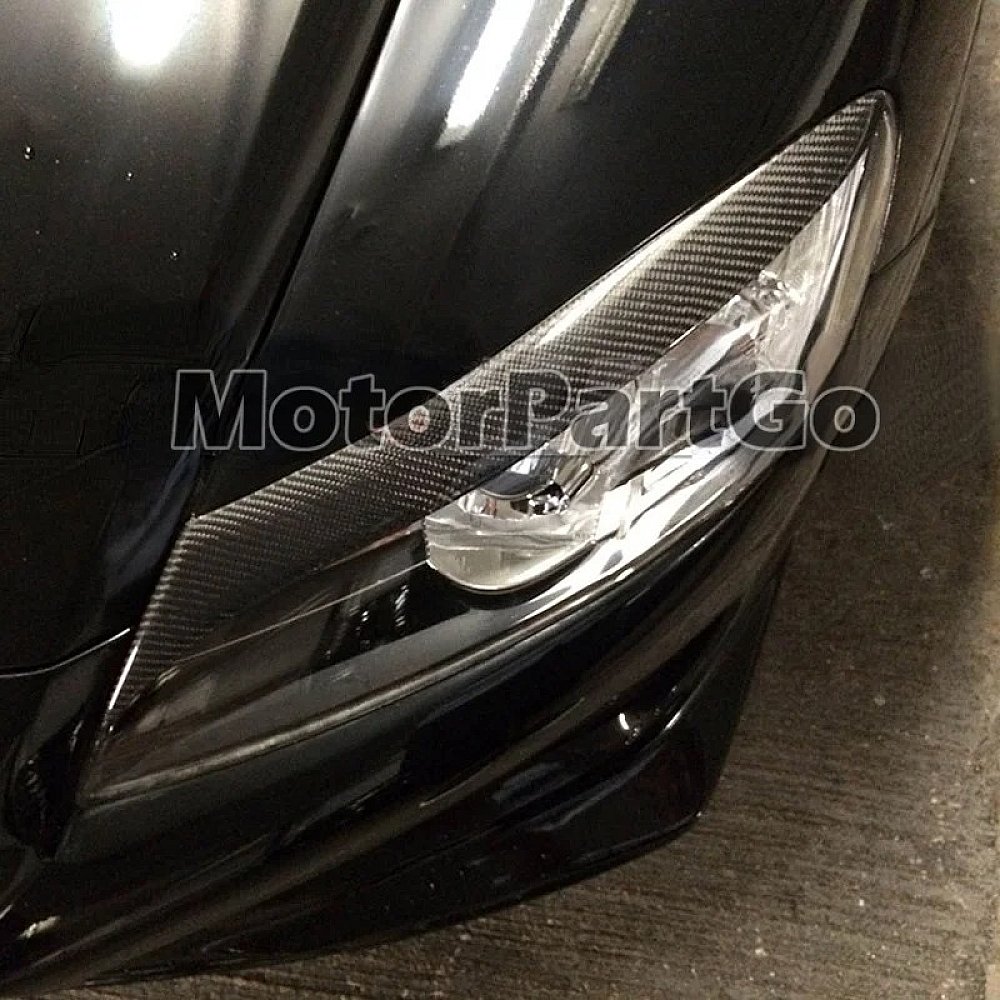 Real Carbon Fiber Head light Eyelid Eyebrow Cover Trim 1pair for Mazda RX-8 RX8 2009-2010 T200