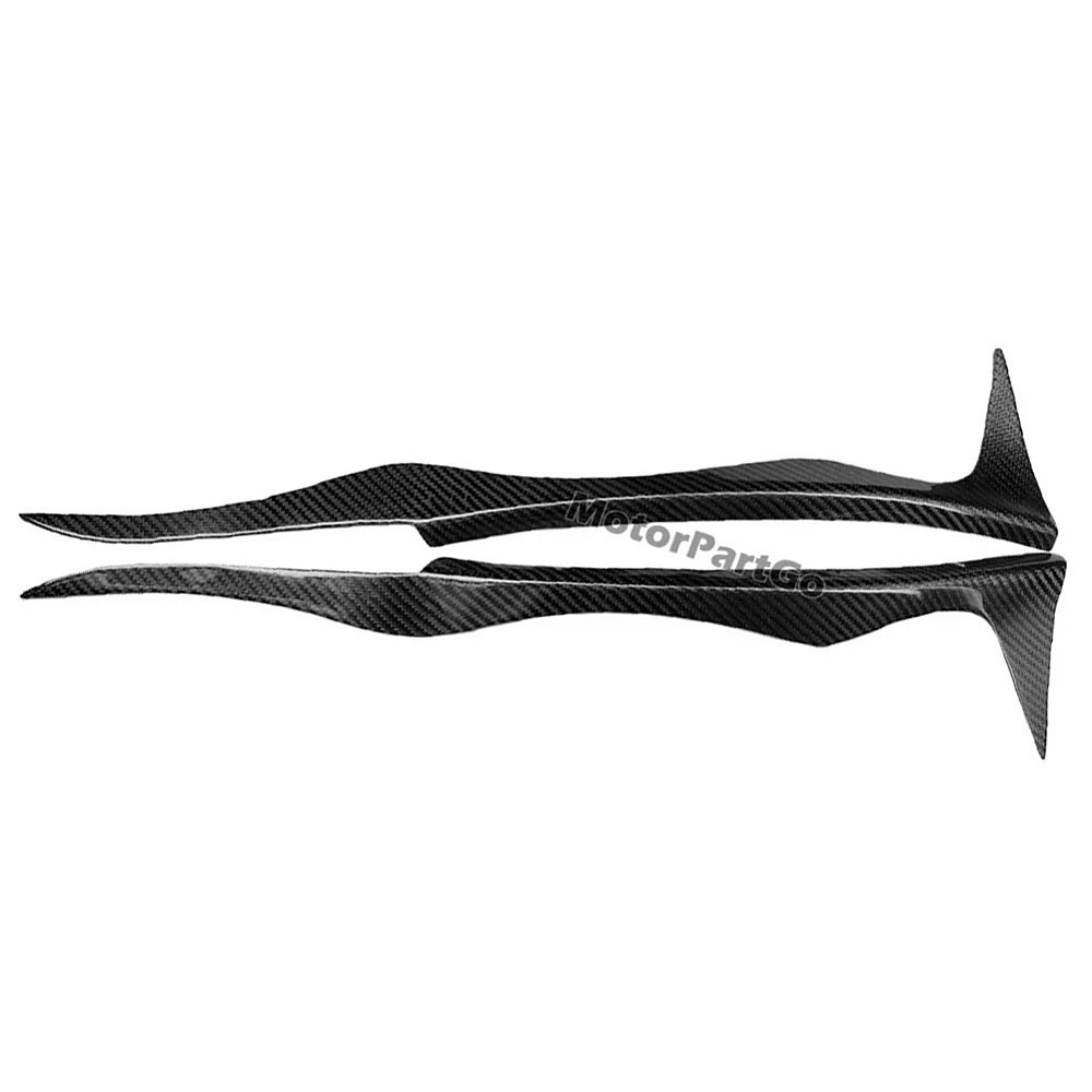 Real Carbon Fiber Head light Eyelid Eyebrow Cover Trim 1pair for Mitsubishi Galant 1997-2002 T210