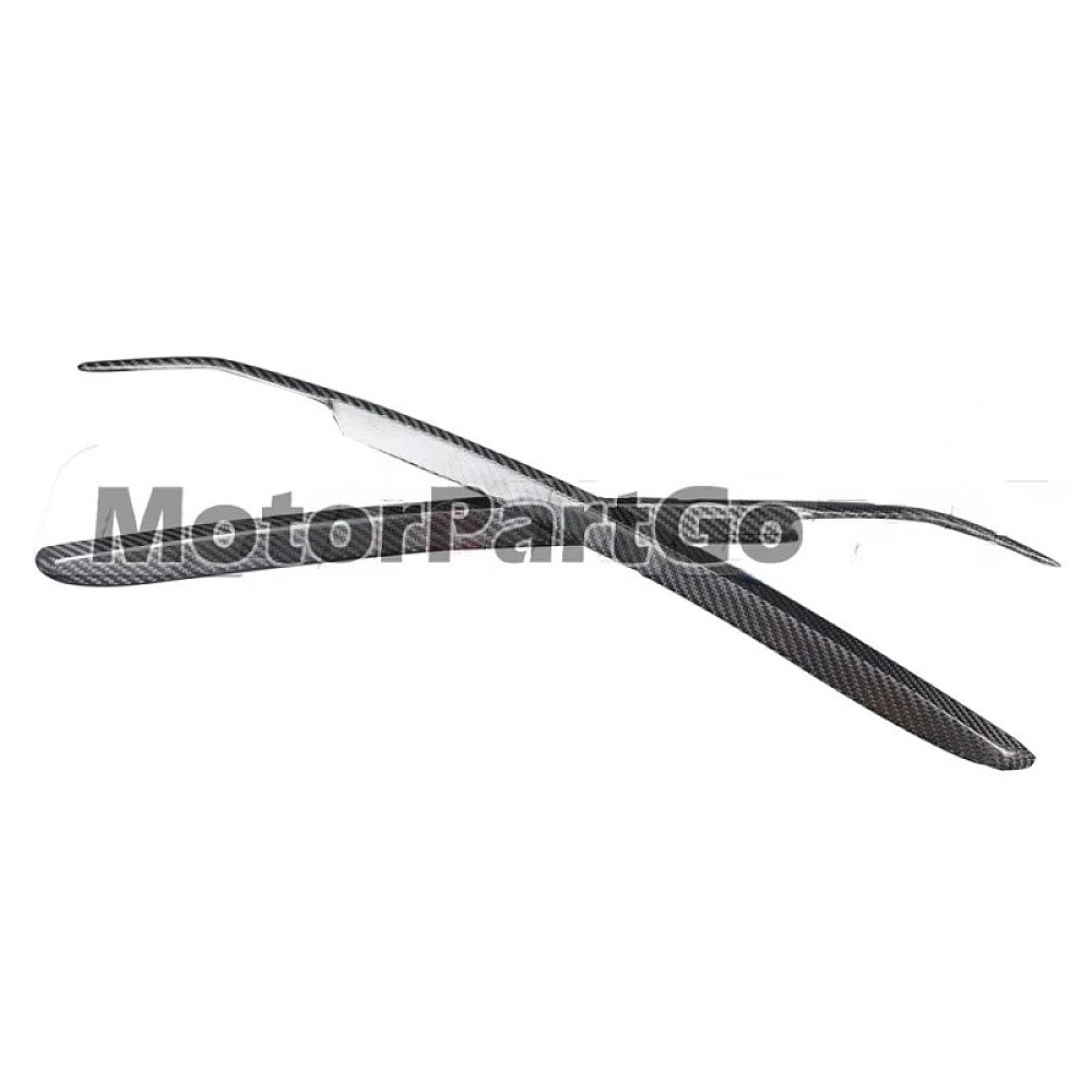 Real Carbon Fiber Head light Eyelid Eyebrow Cover Trim 1pair for Nissan Silvia S14 1996-1998