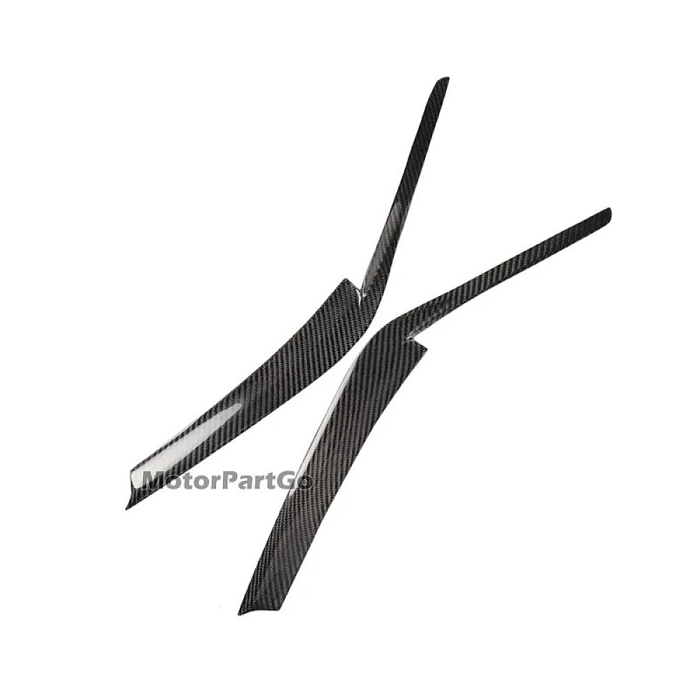 Real Carbon Fiber Head light Eyelid Eyebrow Cover Trim 1pair for Toyota Camry 2018---2019 T224