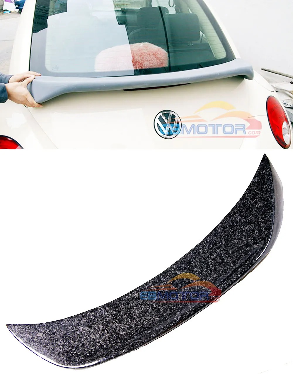 New Best Forged Carbon Fiber TRUNK SPOILER fit for VOLKSWAGEN BEETLE 1999-2010 V001D
