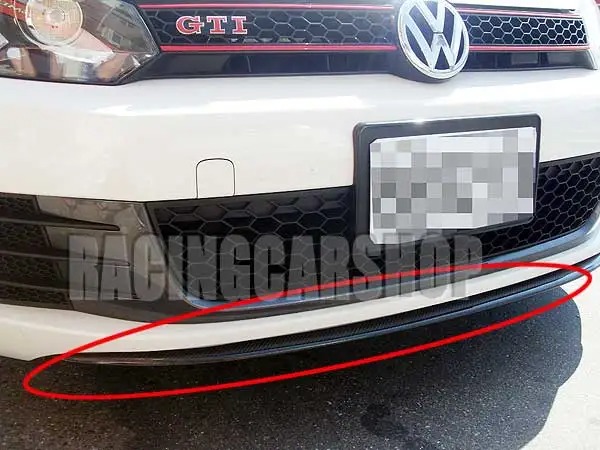 REAL CARBON FIBER FRONT LIP SPOILER Fit For VW GOLF VI GOLF 6 V006