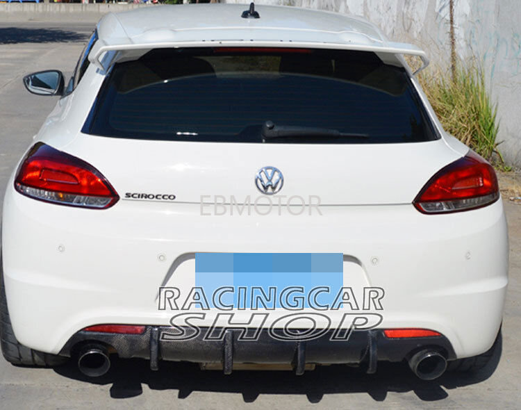 UNPAINT Fiber Glass Rear Lip Bumper Bar Diffuser For VW Scirocco R Bumper 09-16