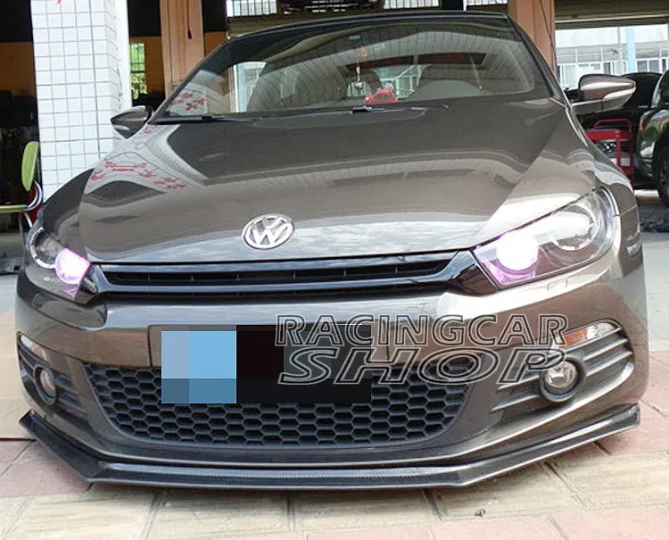 O Style Real Carbon Fiber FRONT LIP SPOILER SPLITTER FOR VW Volkswagen SCIROCCO STANDARD BUMPER 09-14 V035