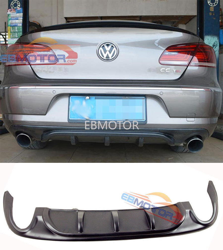 Fiber Glass Primer R-Line Diffuser For Volkswagen CC 4D Dual Side Single12-17