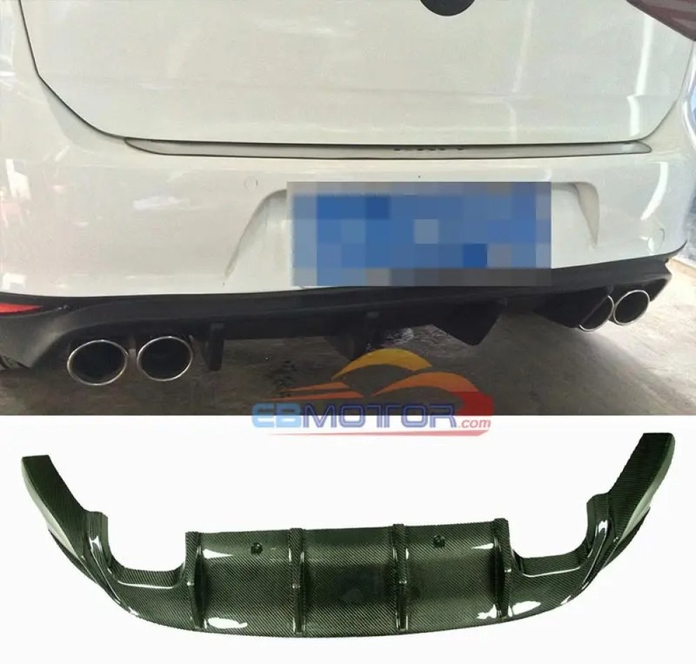 Carbon Fiber Rear Diffuser For Volkswagen VW Golf VII 7 MK7 GTI 14UP V043