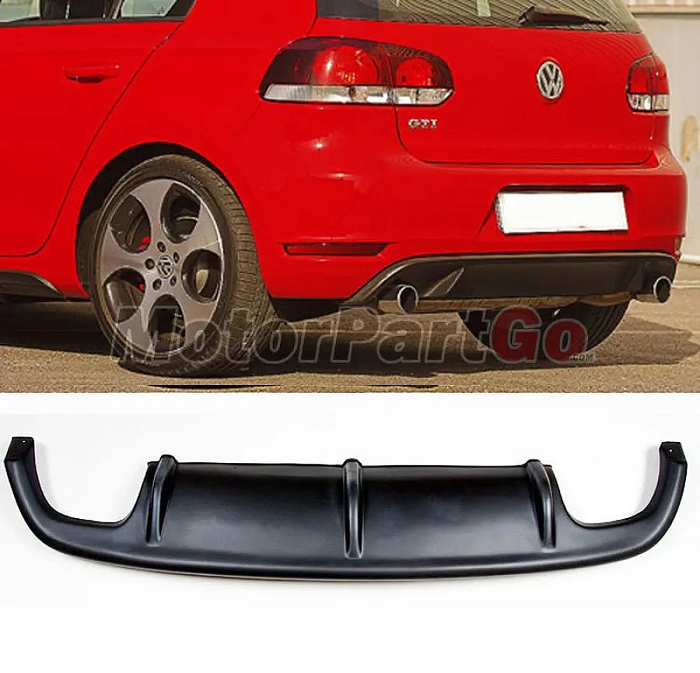 Golf 6  GTI Fiber Glass Rear Bumper Diffuser Lip  For VW Golf 6  GTI bumper   2010-2013   V053