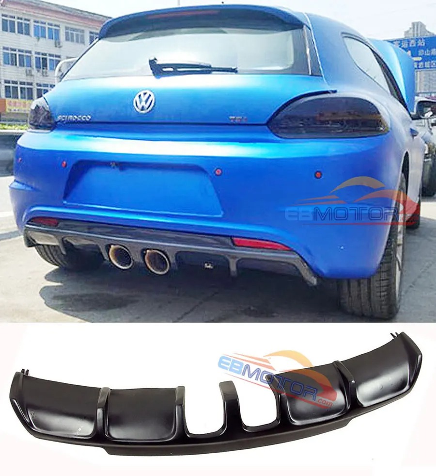 UNPAINTED REAR DIFFUSER FOR VW SCIROCCO R MODEL 2009-2014 V071F