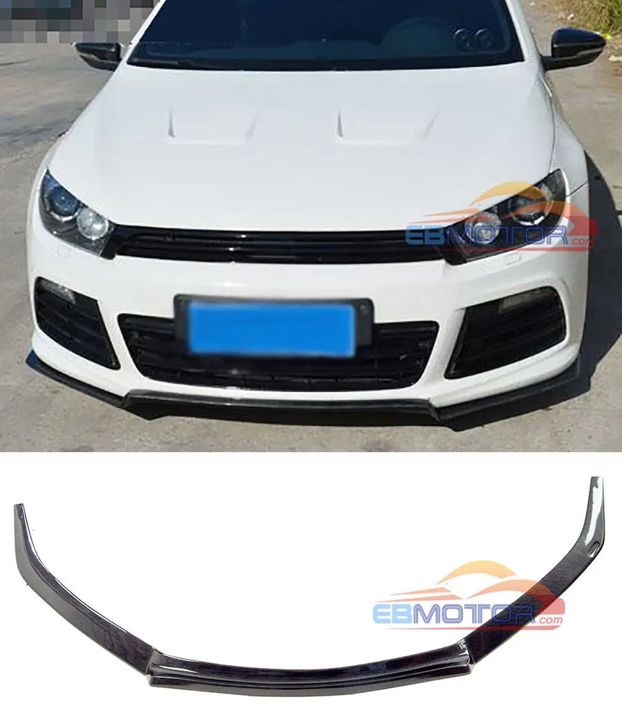 Real Carbon Fiber Front Lip Spoiler For VW Scirocco R Bumper 2009-2014 V072