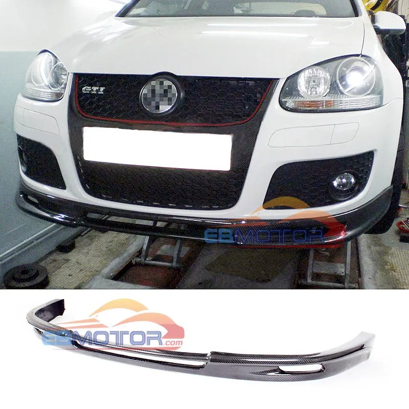 Real Carbon Fiber Front Bumper Lip Spoiler for VW Golf 5 MK5 GTI 06-09 V074