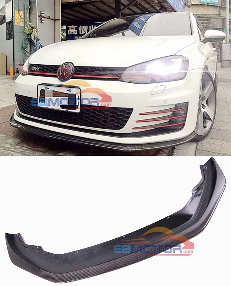 carbon fiber Front Bumper Lower Lip spoiler FOR Golf 7 GTI MK7 MK 2014UP V092