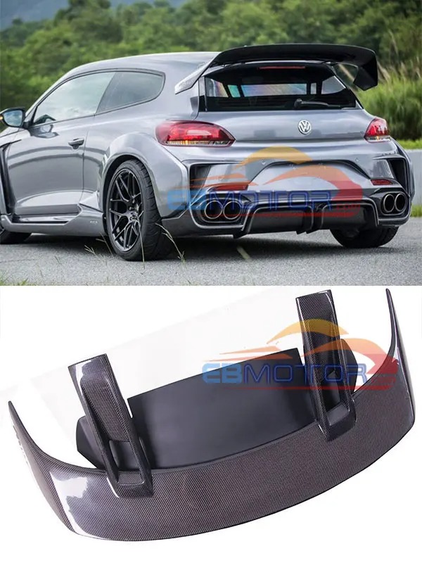 Real Carbon Fiber AS Style Rear Spoiler Trunk Wing 1pair For Volkswagen Scirocco 2009-2013 V095