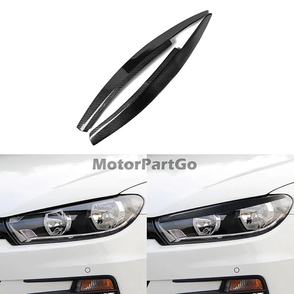 For Volkswagen Scirocco 2008-2017 Auto Headlight Cover Shells Eyebrows Eyelid Headlamp Stickers Racing Lights Car Accessories
