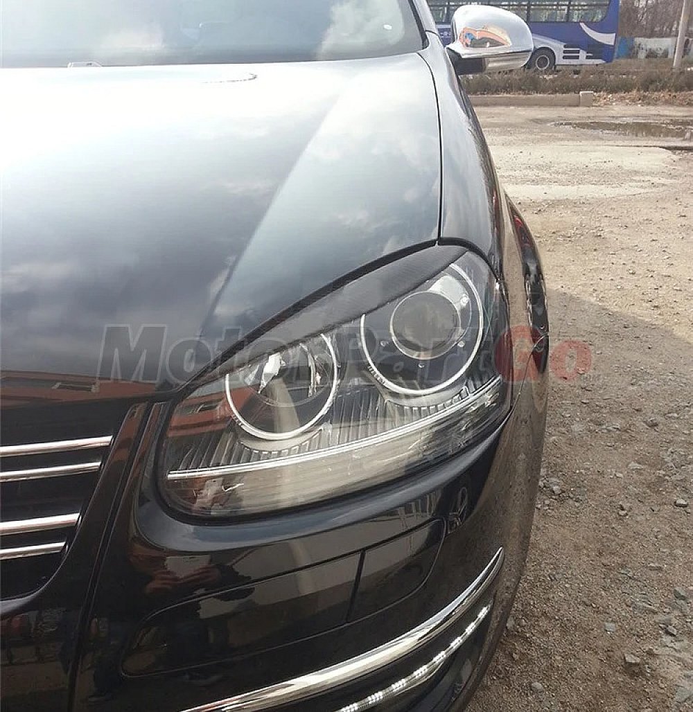 Real Carbon Fiber Head light Eyelid Eyebrow Cover Trim 1pair for  VW GOLF5 MK5 GTI R 2005 -2007 Car Styling  V101