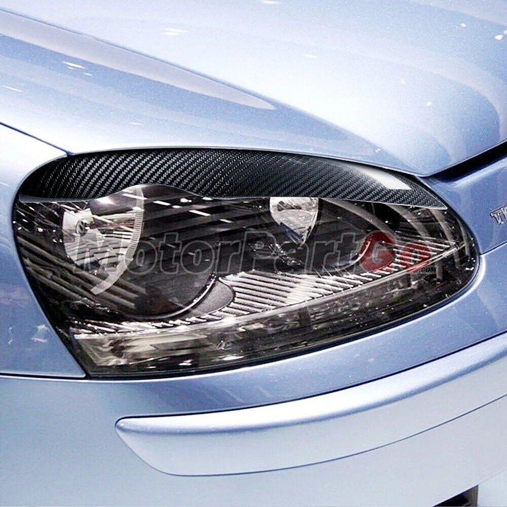 2PCS Car Styling Real Carbon Fiber Headlight Eyebrow Eyelids For Golf5 MK5 Decal Trim Cover Sticker Accessory Parts 2005-2009