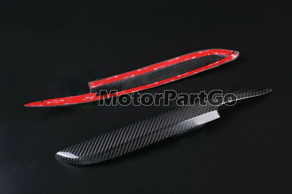 Real Carbon Fiber Head light Eyelid Eyebrow Cover Trim 1pair for   VW Van Touran Caddy 2003 -2010  V116