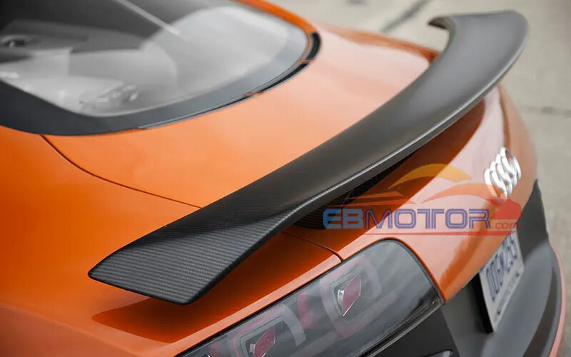 Real Carbon fiber trunk lip Spoiler Wing 1pair for Audi R8 GT V8 V10 2007-2016