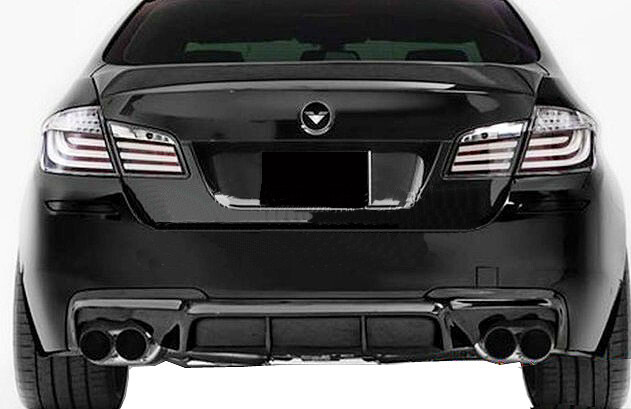 REAL CARBON REAR DIFFUSER 4PIPE FOR BMW F10 F18 5-SERIES MTECH M sport 2011-2016