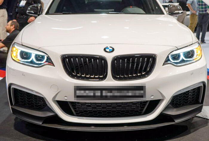 P Style Real Carbon Fiber Front Spoiler For BMW 2-Series F22 M235I M-Tech Msport