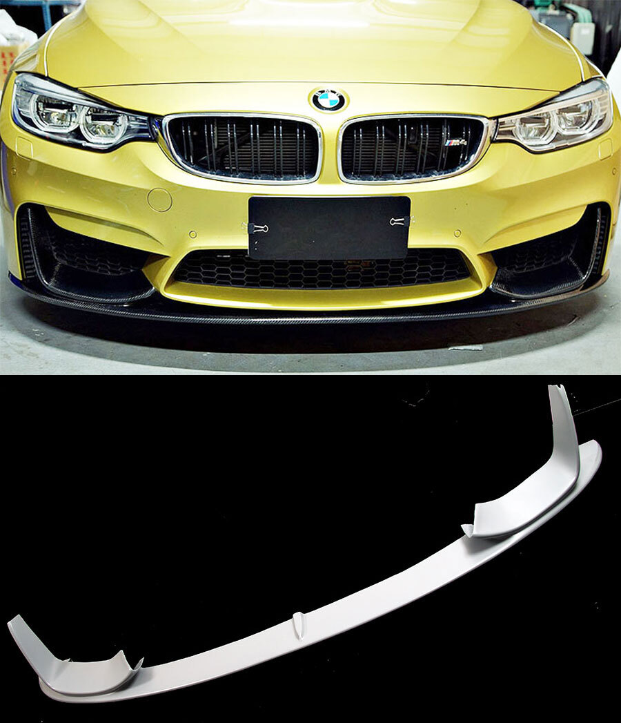 UNPAINT Fiber Glass Primer Fiber Front Lip Spoiler For BMW F80 M3 F82 F83 M4