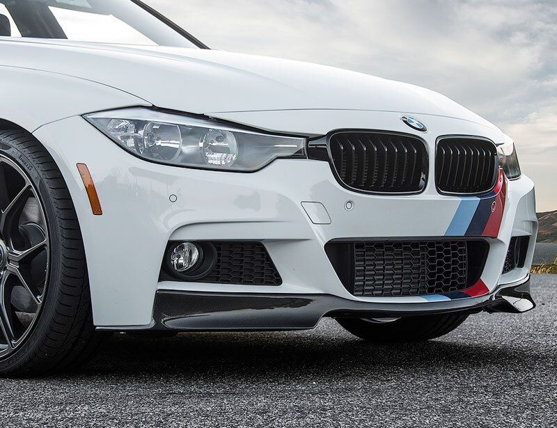 UNPAINT Fiber Glass Primer Front Spoiler For BMW 3-Series F30 MTech MSport 12-18