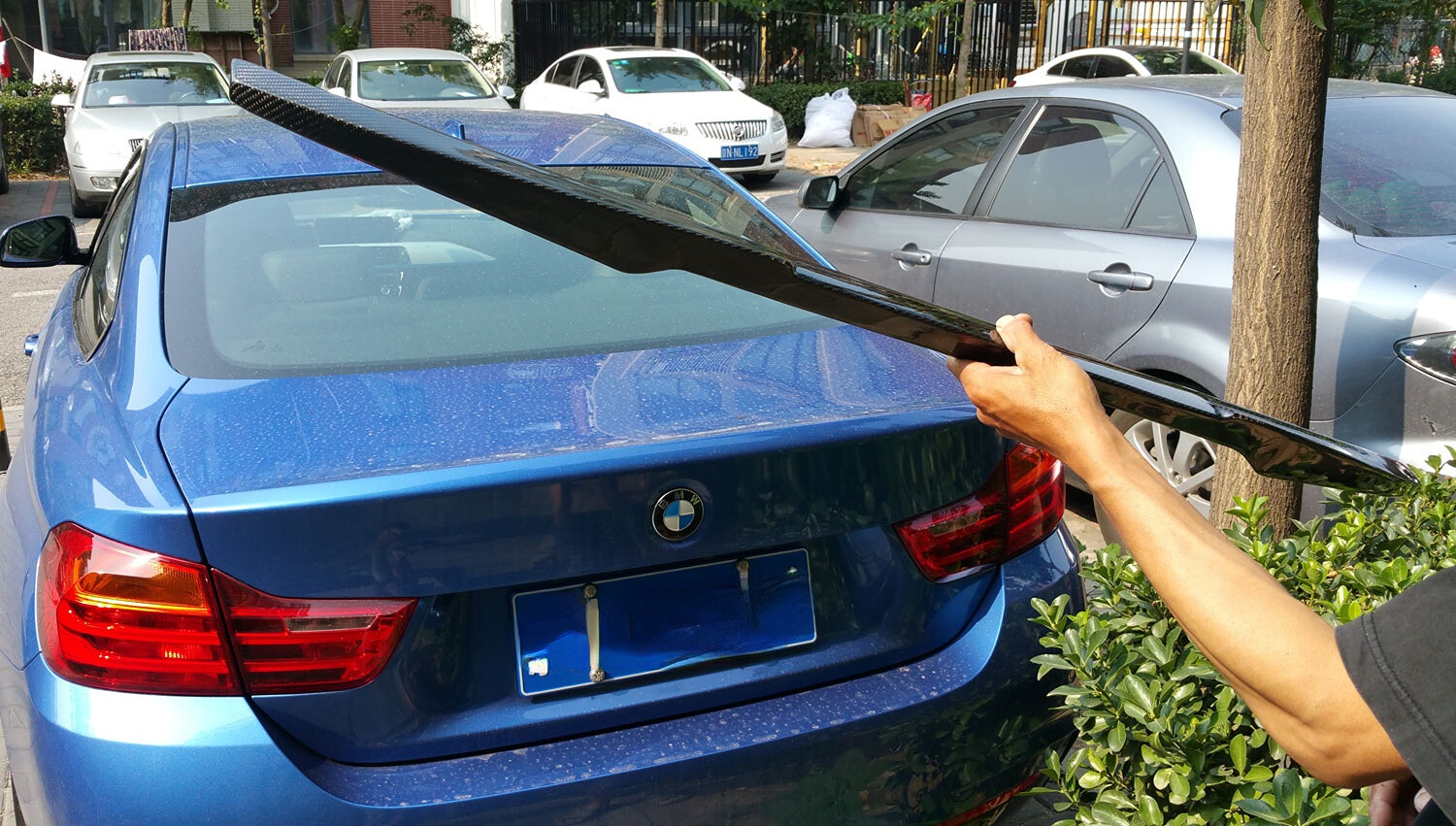 Real Carbon FIber M4 Look Style Trunk Boot Lip Spoiler For BMW F32 4-Series14UP