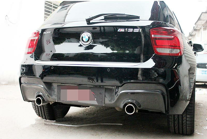 REAL CARBON FIBER REAR LIP DIFFUSER for BMW F20 1-SERIES M TECH M SPORT 11-2014
