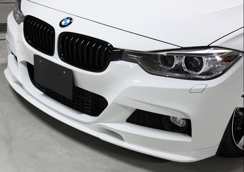 UNPAINT Fiber Glass Primer Front Lip Spoiler For BMW F30 3 Series M Sport Mtech