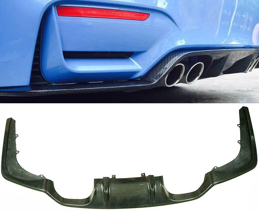 Real Carbon Fiber 3D Style Rear lip Diffuser For BMW F80 M3 F82 M4 2014UP