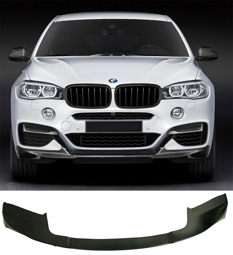 Real Carbon Fiber Front Lip Spoiler For BMW F16 X6 M-Sport
