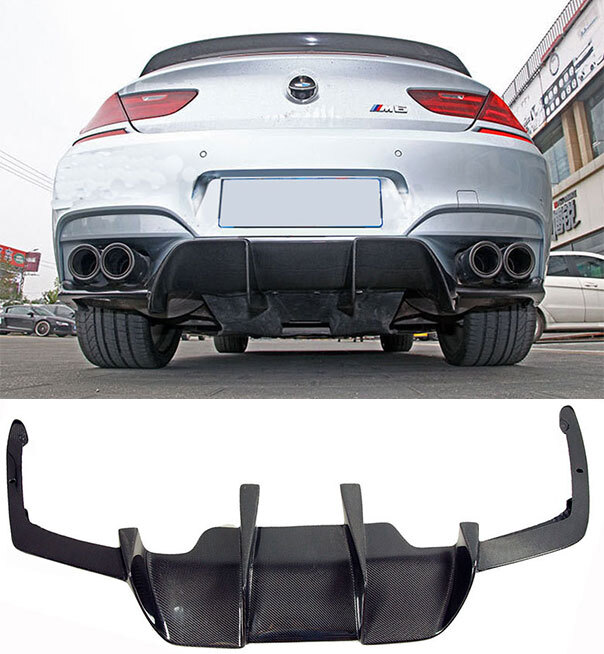 V Style Real Carbon Fiber Rear Diffuser For BMW F06 F12 F13 M6 640i 650i 2014UP