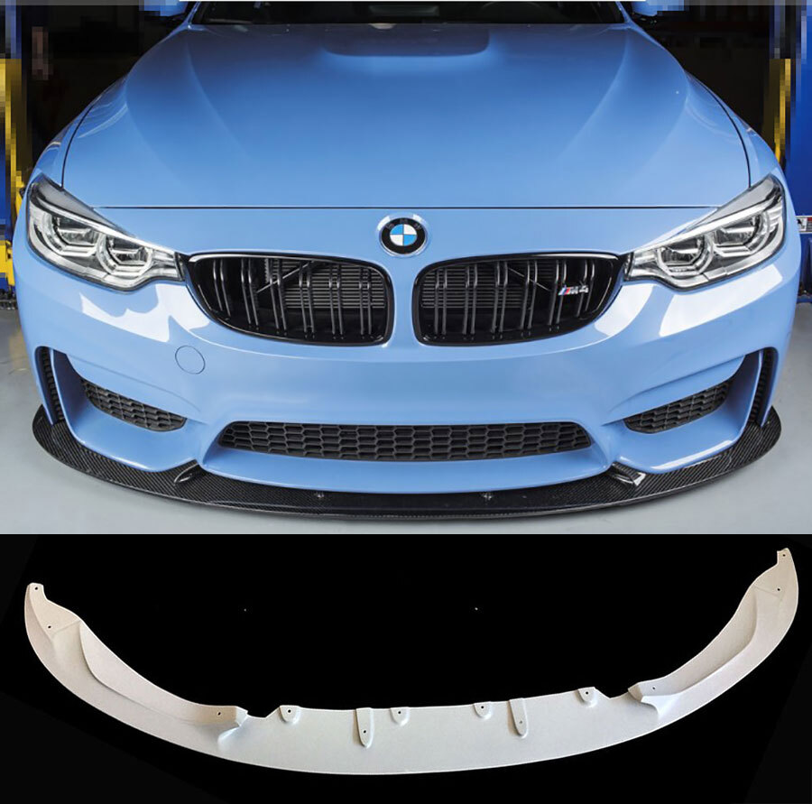 Unpaint FRP 3D Style Front Lip Spoiler For BMW F80 M3 F82 F83 M4 2014-20
