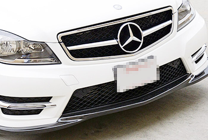 Real Carbon Fiber Front Lip Spoiler For Mercedes Benz W204 C-Class Sport 12-2014