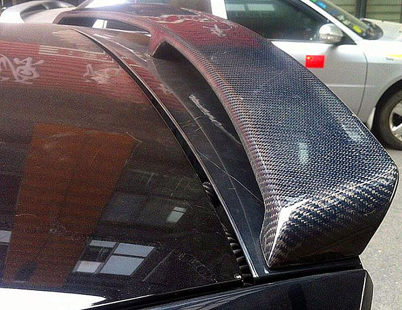 Real Carbon Fiber Rear trunk lip Roof Spoiler Wing For Smart Fortwo 2008-2013