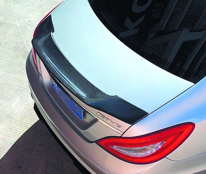 REAL CARBON FIBER TRUNK LIP WING SPOILER FOR MERCEDES BENZ W218 C218 4D