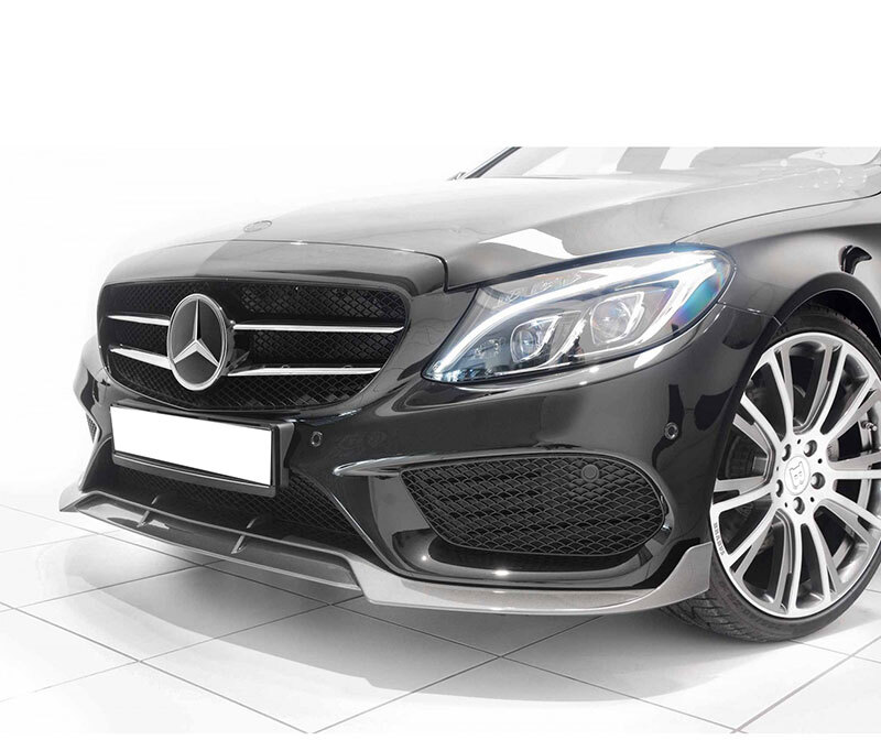 UNPAINT FIBER GLASS PRIMER Front Lip Spoiler For BENZ W205 C-Class AMG 2015+