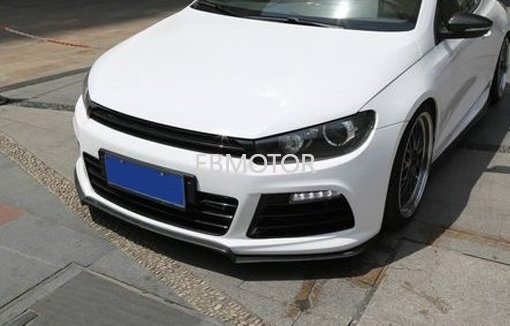 UNPAINT FIBER GLASS PRIMER Front Lip Spoiler For VW Scirocco R Bumper 2009-2014