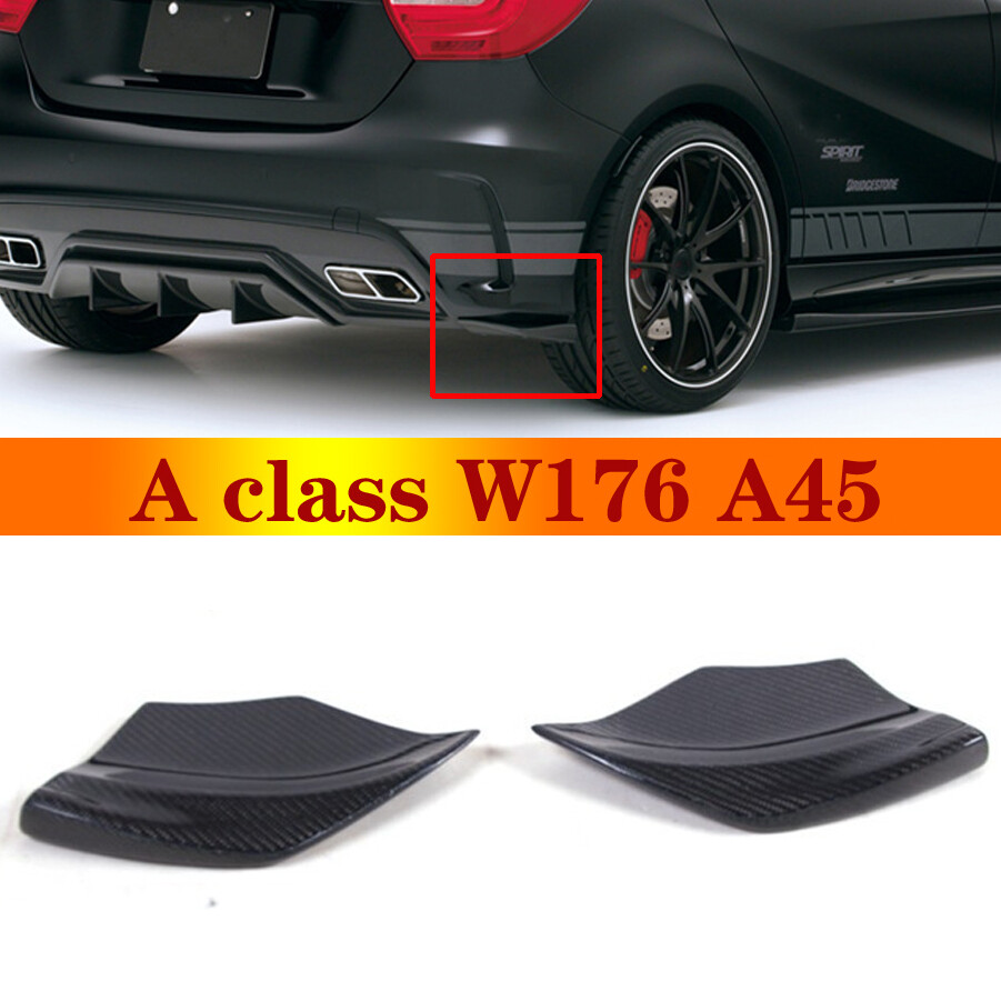 For Benz A Class W176 A180 A200 A250 A45 AMG Real Carbon Fiber Diffuser Splitter