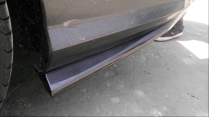 Real Carbon Fiber Rear Bumper Lip Splitter Aprons For Benz W204 C63 AMG 11-14