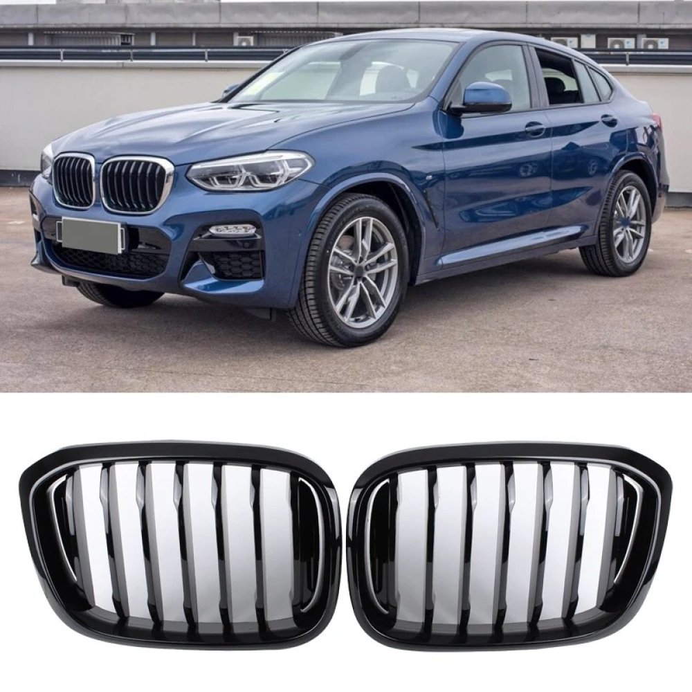 Single line Double line Matte Black Bright black Car Racing Grille For BMW X3 G01 X4 G02